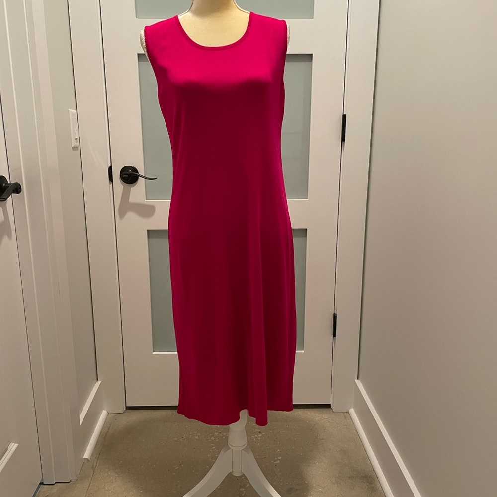 Exclusively Misook knit sleeveless dress pink size small
